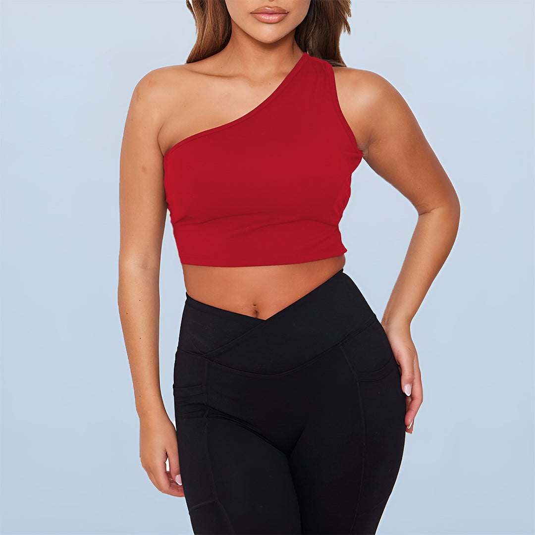 One Shoulder Crop Top