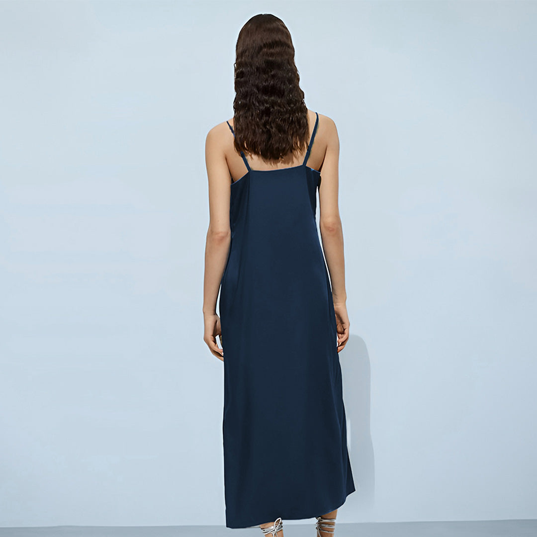 Front-Slit Cami Midi Dress