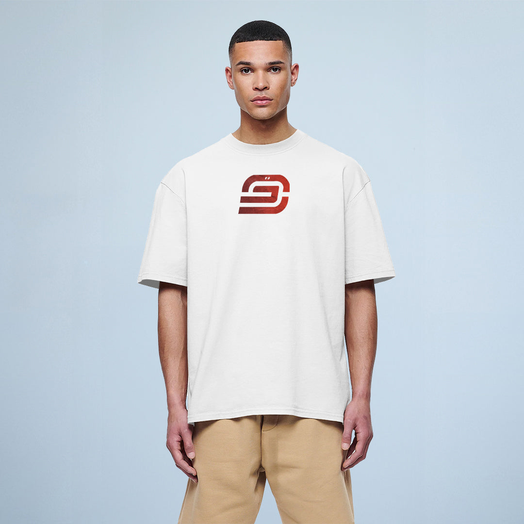 Stone Texture Print Oversized T-Shirt