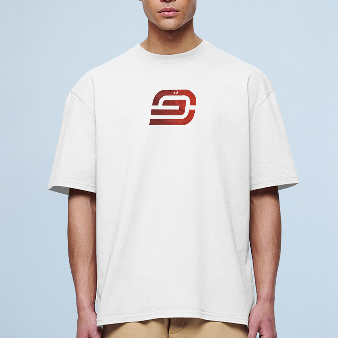 Stone Texture Print Oversized T-Shirt