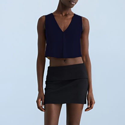 Ribbed V-Neck Vest