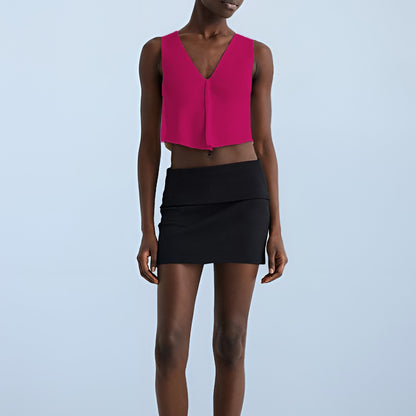 Ribbed V-Neck Vest